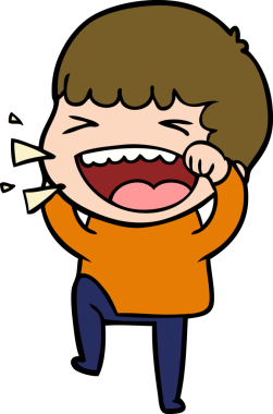 Bir insan tarafından çizilmiş gülen adam.