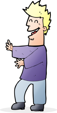 Bir insan tarafından çizilmiş gülen adam.