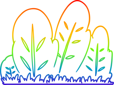 gökkuşağı gradyan çizgi çizimi bir insan tarafından çizilmiş bir çit