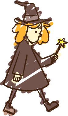 Bir insan tarafından çizilen Yürüyen Cadı Tebeşiri