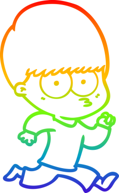 gökkuşağı gradyan çizgisi bir insan tarafından çizilmiş sinirli bir çizgi çocuk çizimi