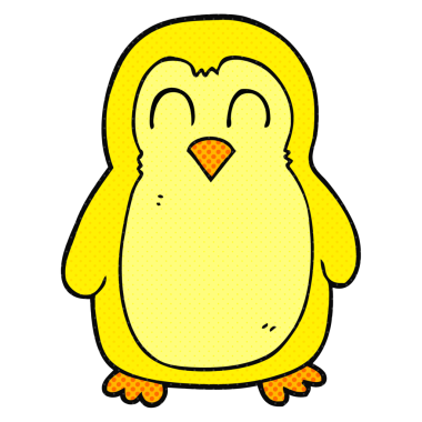 Bir insan tarafından çizilmiş serbest çizgi film kuşu.