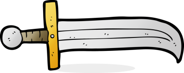 Bir insan tarafından çizilmiş serbest çizim kılıç.