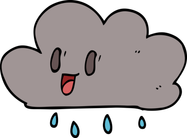 karikatür mutlu gri bulut bir insan tarafından çizilmiş