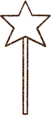 Sihirli Asa Kömür Bir insan tarafından çizilmiş