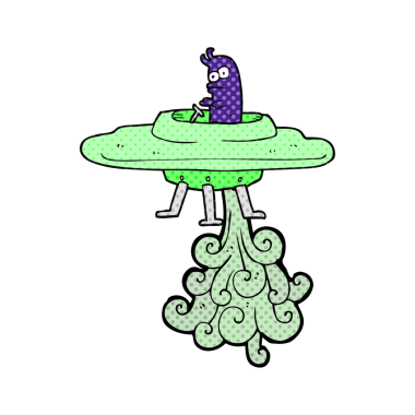 Bir insan tarafından çizilmiş serbest çizim uçan daire.