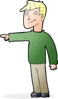 Bir insan tarafından çizilmiş çizgi filmci.