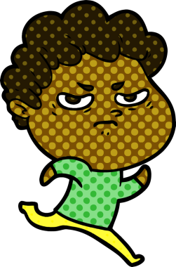 Bir insan tarafından çizilmiş kızgın bir adam.