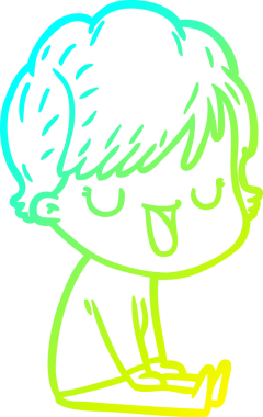 Bir insan tarafından çizilmiş bir karikatür kadın çizimi.