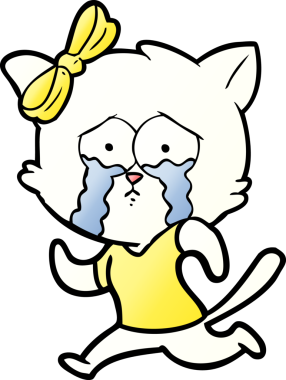 Bir insan tarafından çizilmiş çizgi film kedisi.