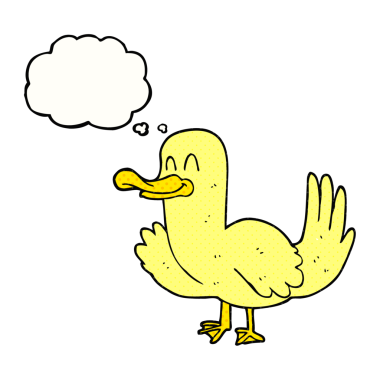 Bir insan tarafından çizilmiş serbest çizim baloncuk çizgi film ördeği