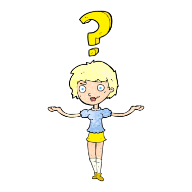 Çizgi filmdeki kadın bir insan tarafından çizilmiş sorular soruyor.