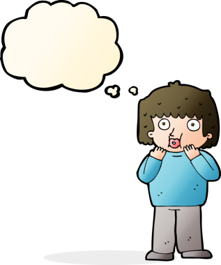 Bir insan tarafından çizilmiş, düşünceli bir çocuk.