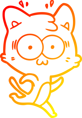 Bir çizgi film karakteri, bir insan tarafından çizilmiş bir kedi tarafından çizilmiş.