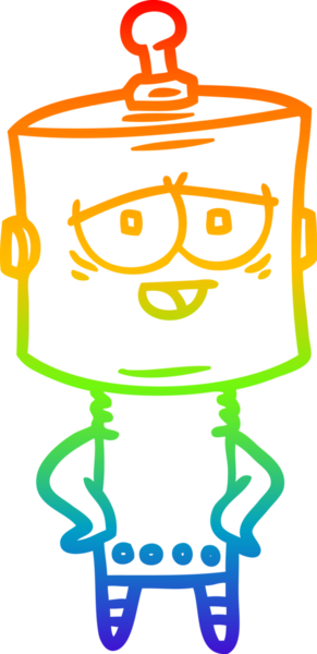 gökkuşağı gradyan çizgisi bir insan tarafından çizilmiş robot çizgi