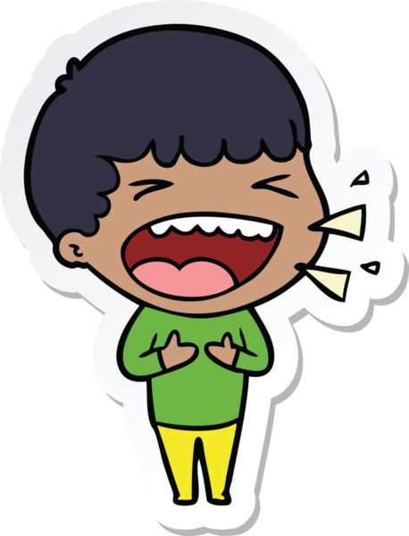 Bir insan tarafından çizilmiş bir karikatür çıkartması.