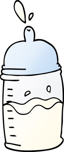 Bir insan tarafından çizilmiş karalama bebek şişesi.