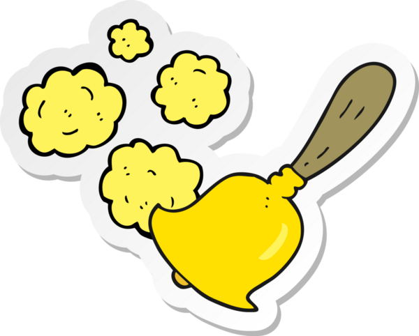 Bir insan tarafından çizilmiş bir el çanının çıkartması.