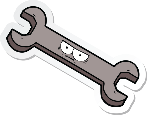 Bir insan tarafından çizilmiş kızgın çizgi film aracının çıkartması