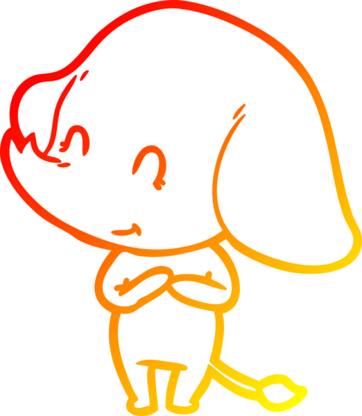 Bir insan tarafından çizilmiş bir çizgi filmin sıcak gradyan çizimi