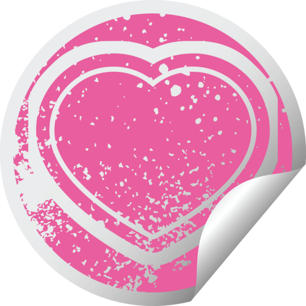 kalp sembolü, bir insan tarafından çizilmiş, sıkıntılı etiket resimleme simgesi