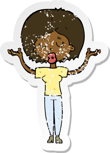 Bir insan tarafından çizilmiş barışçıl bir karikatür çıkartması.