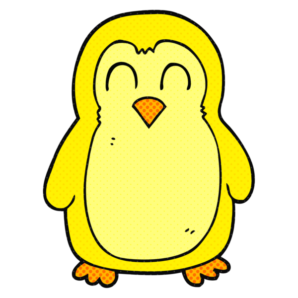 Bir insan tarafından çizilmiş serbest çizgi film kuşu.