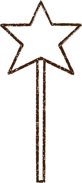 Sihirli Asa Kömür Bir insan tarafından çizilmiş