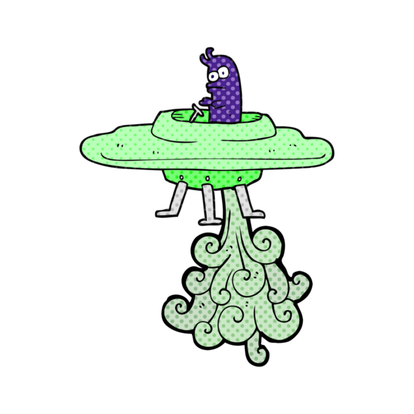 Bir insan tarafından çizilmiş serbest çizim uçan daire.