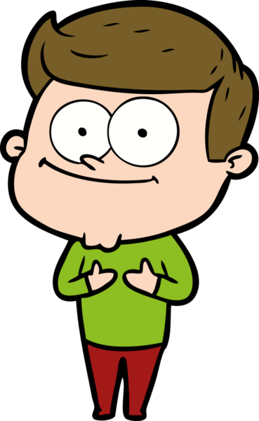 Bir insan tarafından çizilmiş gülümseyen adam.