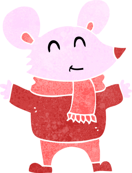 bir insan tarafından çizilmiş çizgi film faresi