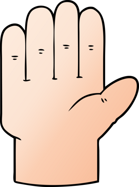 Bir insan tarafından çizilmiş çizgi film eli.