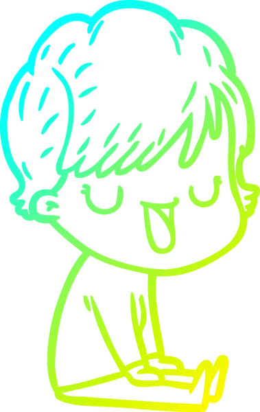 Bir insan tarafından çizilmiş bir karikatür kadın çizimi.