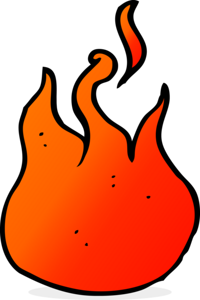 bir insan tarafından çizilmiş çizgi film alevi sembolü