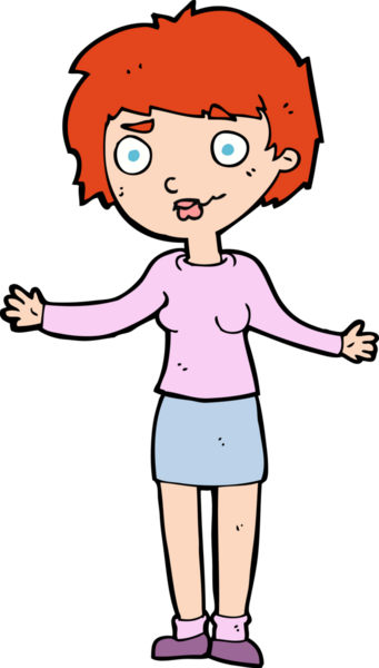 Bir insan tarafından çizilmiş, kafası karışık bir kadın.