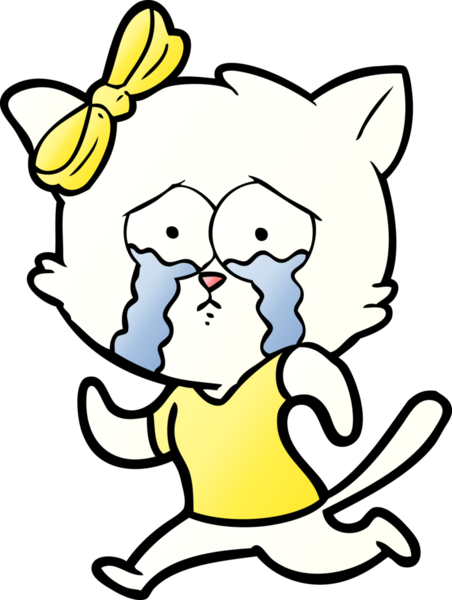 Bir insan tarafından çizilmiş çizgi film kedisi.