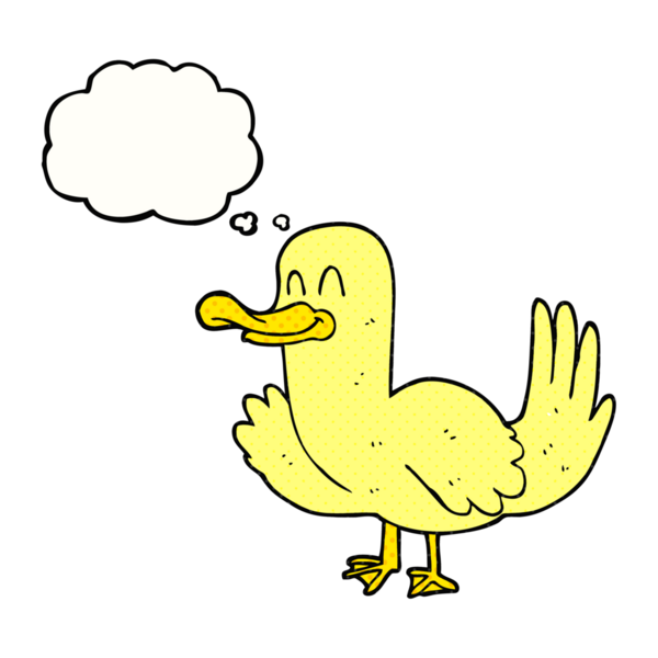 Bir insan tarafından çizilmiş serbest çizim baloncuk çizgi film ördeği