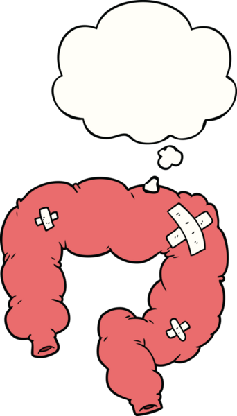 Bir insan tarafından çizilmiş düşünce baloncuklu karikatür kolonu