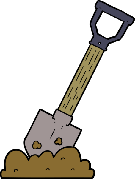 Bir insan tarafından çizilmiş kürek.