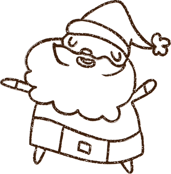 Bir insan tarafından çizilmiş Noel Baba Kömürü