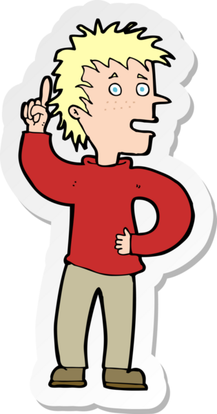 Bir insan tarafından çizilmiş bir fikri olan çizgi film çocuğunun çıkartması.