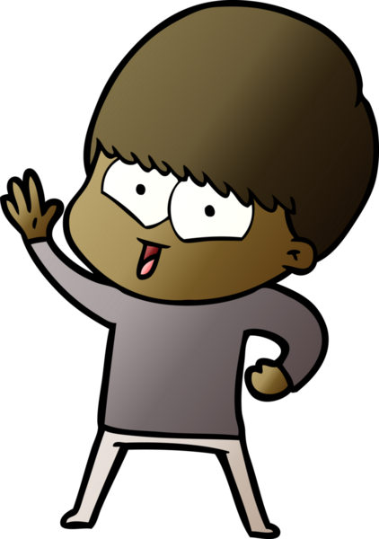 Bir insan tarafından çizilmiş mutlu çocuk çizgi filmi.