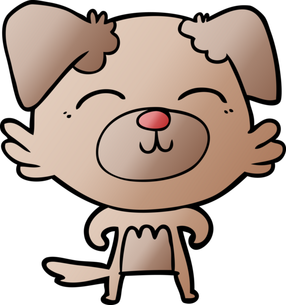 Bir insan tarafından çizilmiş çizgi film köpeği.