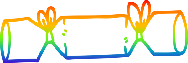 gökkuşağı gradyan çizgi çizimi bir insan tarafından çizilmiş kraker