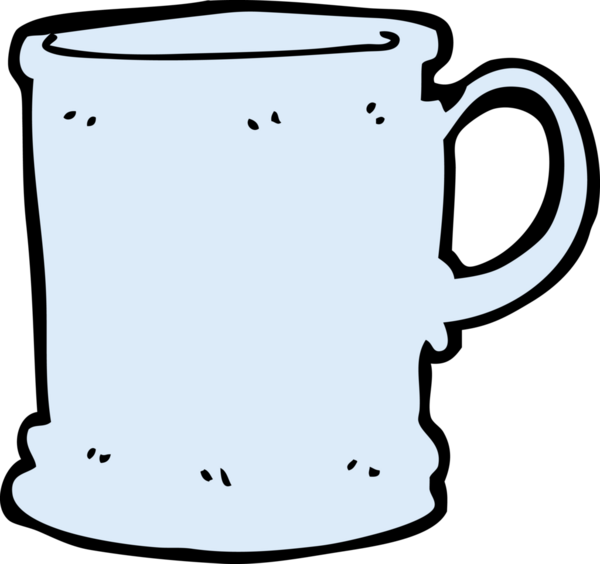 Bir insan tarafından çizilmiş karikatür kupası.