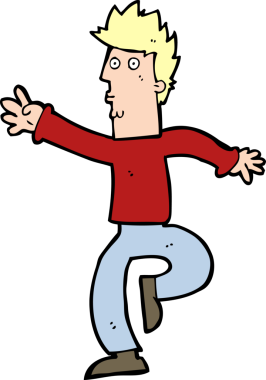 Bir insan tarafından çizilmiş acil adam çizgi filmi.