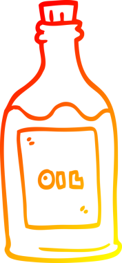 Bir insan tarafından çizilmiş bir zeytinyağının sıcak çizgi çizimi