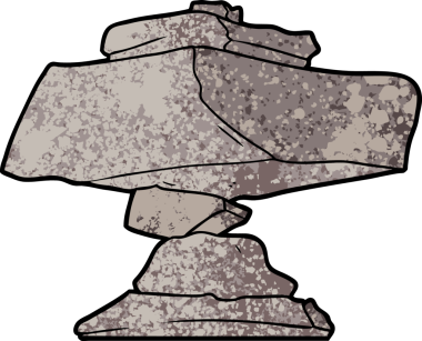 bir insan tarafından çizilmiş karikatür taşları