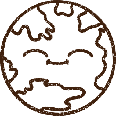 Bir insan tarafından çizilen Mutlu Kömür Gezegeni