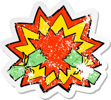 Bir insan tarafından çizilmiş bir karikatür noel krakerinin gerilemiş yapıştırması.